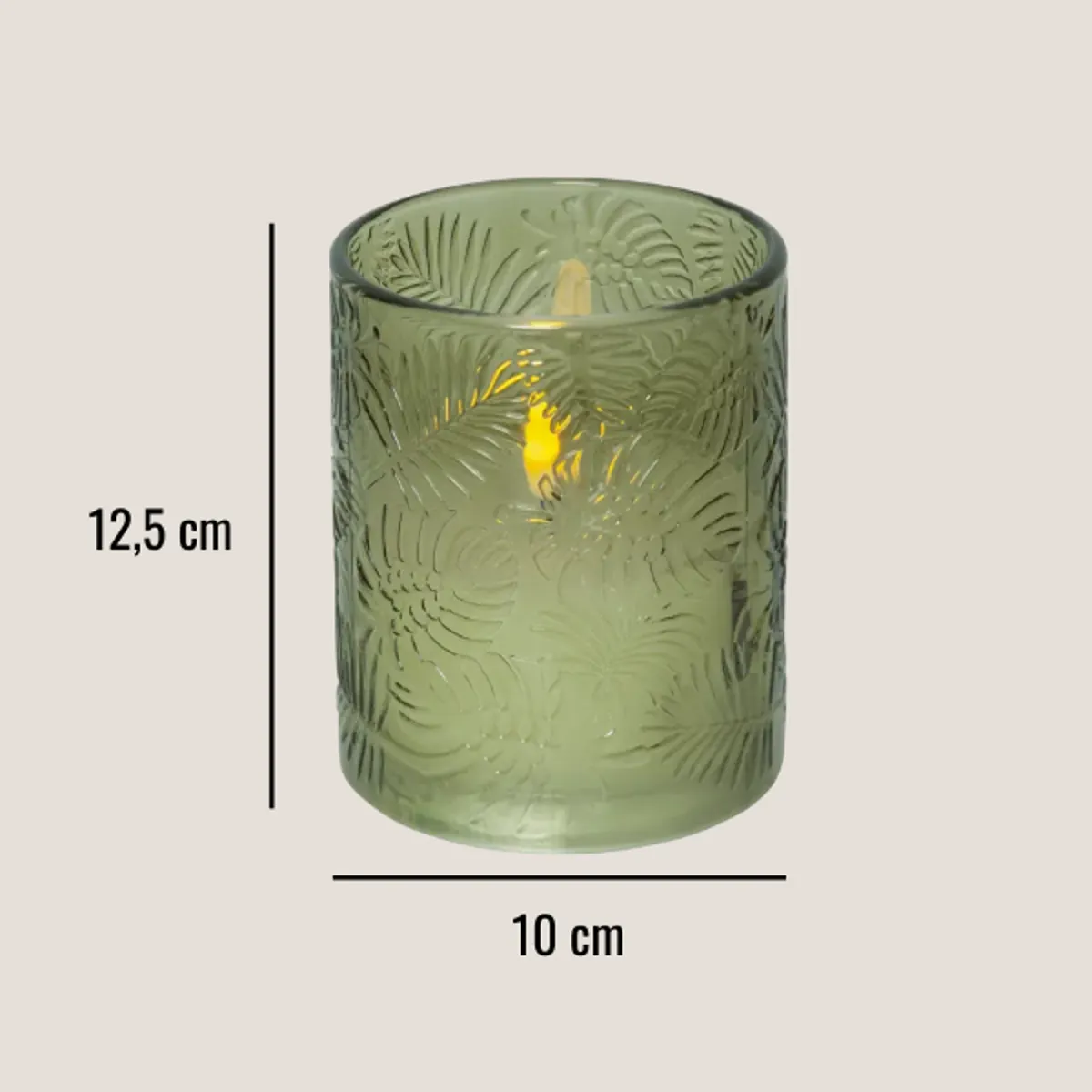 Baterijska sveča Glow, zelena